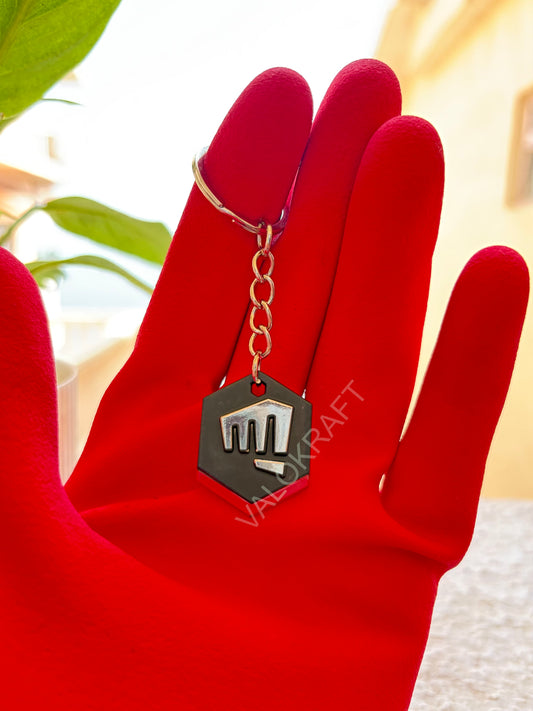 RIOT Gun Buddy Full Metal Keychain with Ring Replica from the FPS game Valo