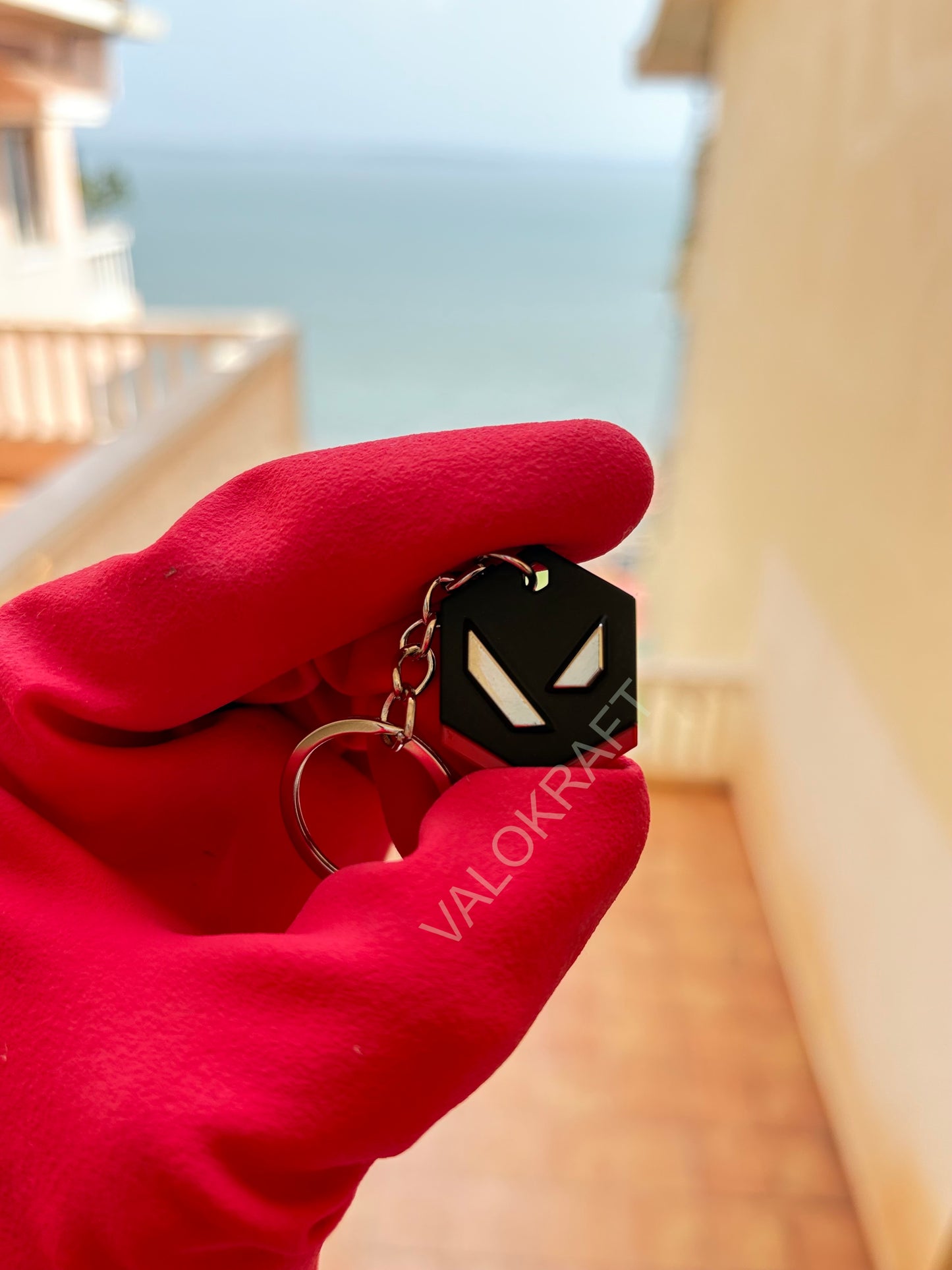 RIOT Gun Buddy Full Metal Keychain with Ring Replica from the FPS game Valo