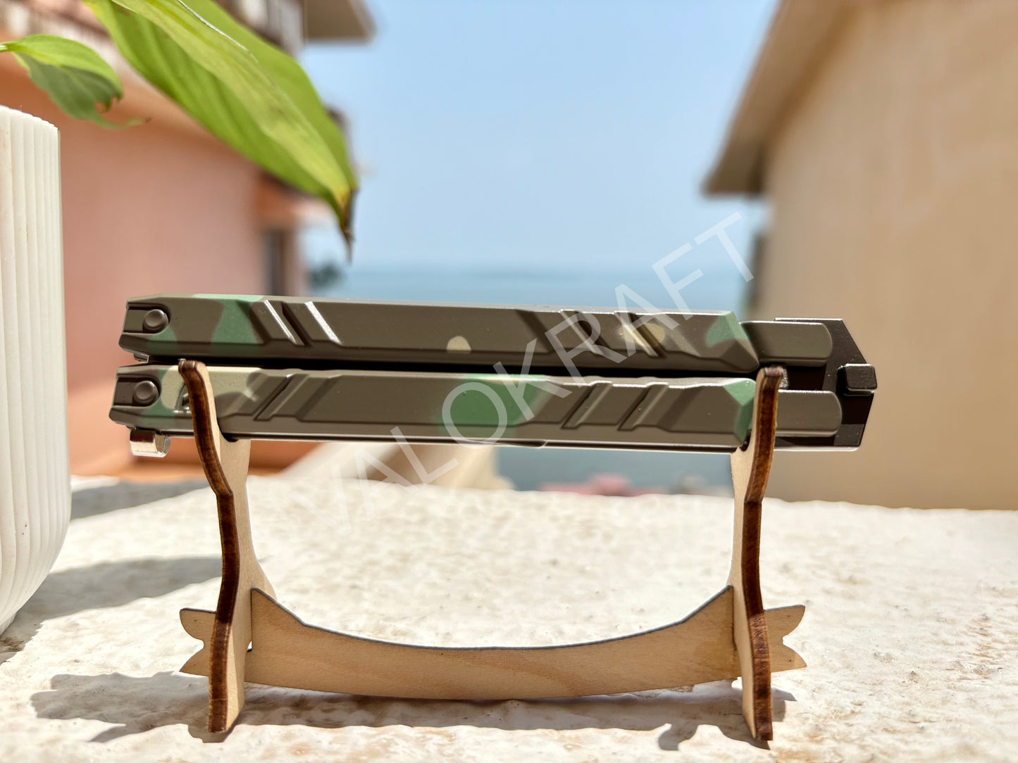 [21 CM] Recon Balisong Butterfly Knife Full Metal Blunt Cosplay Item from Valo