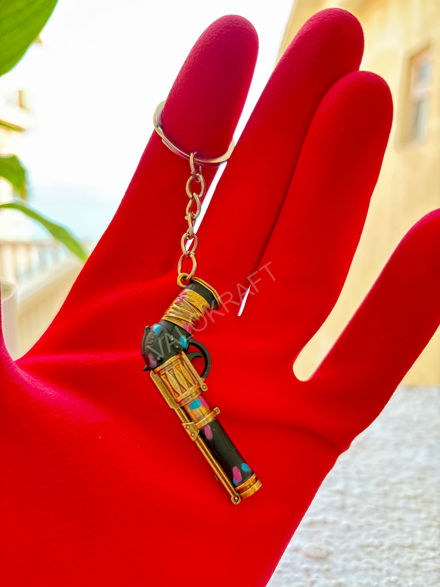 [5 CM] Arcane Sheriff Miniature Full Metal Keychain with Ring, Replica from FPS game Valorant