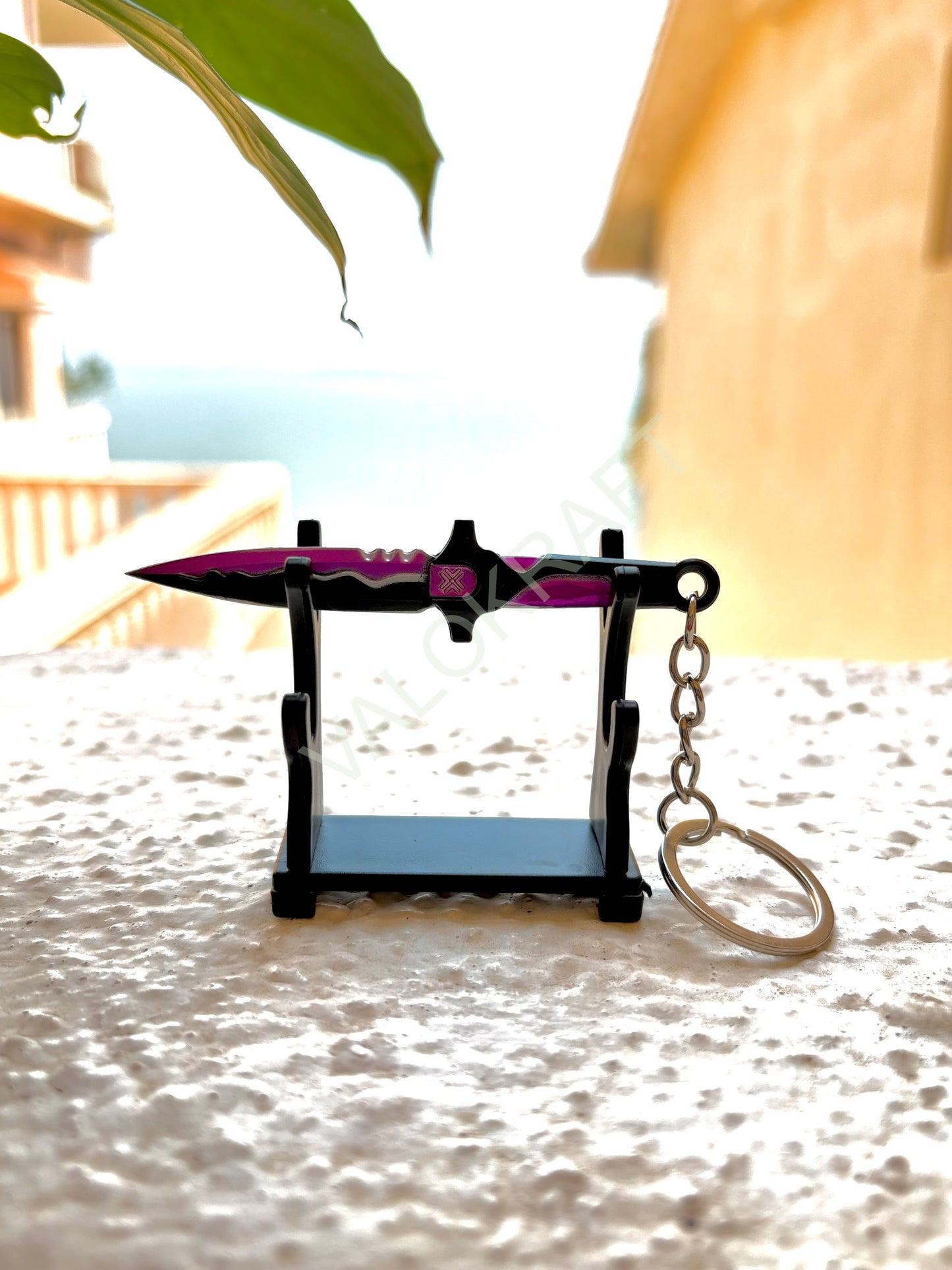 [8 CM]VCT Lock//In Knife Miniature Full Metal Keychain with Ring Replica from the FPS game Valo