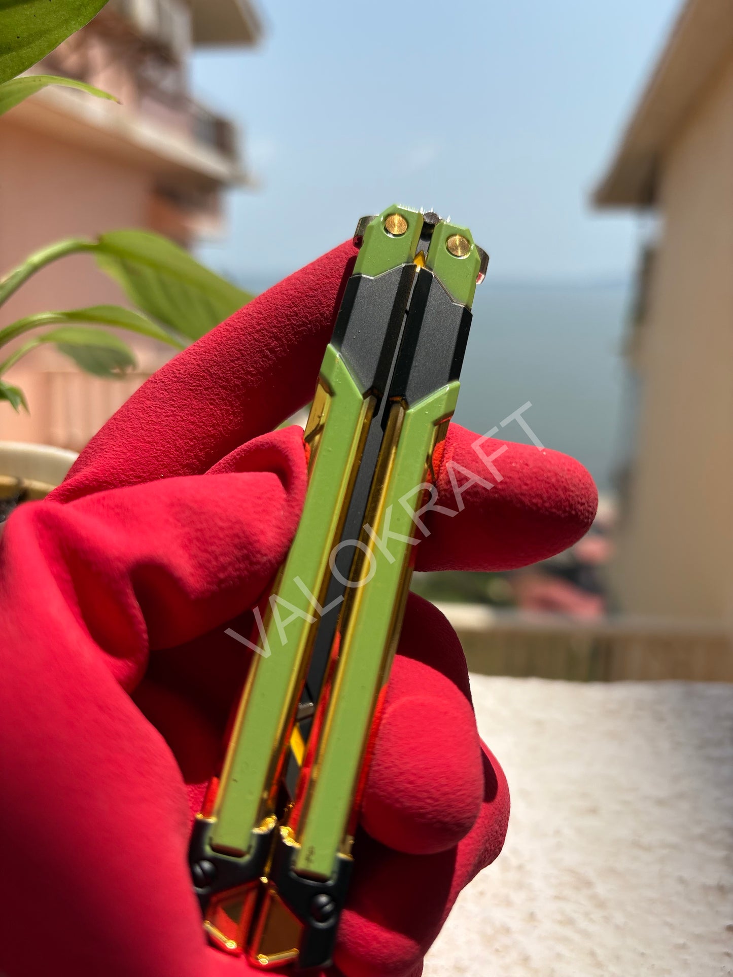 [21 CM] RGX Butterfly Knife Full Metal Replica from FPS game Valo (Comes with Valo Pouch)