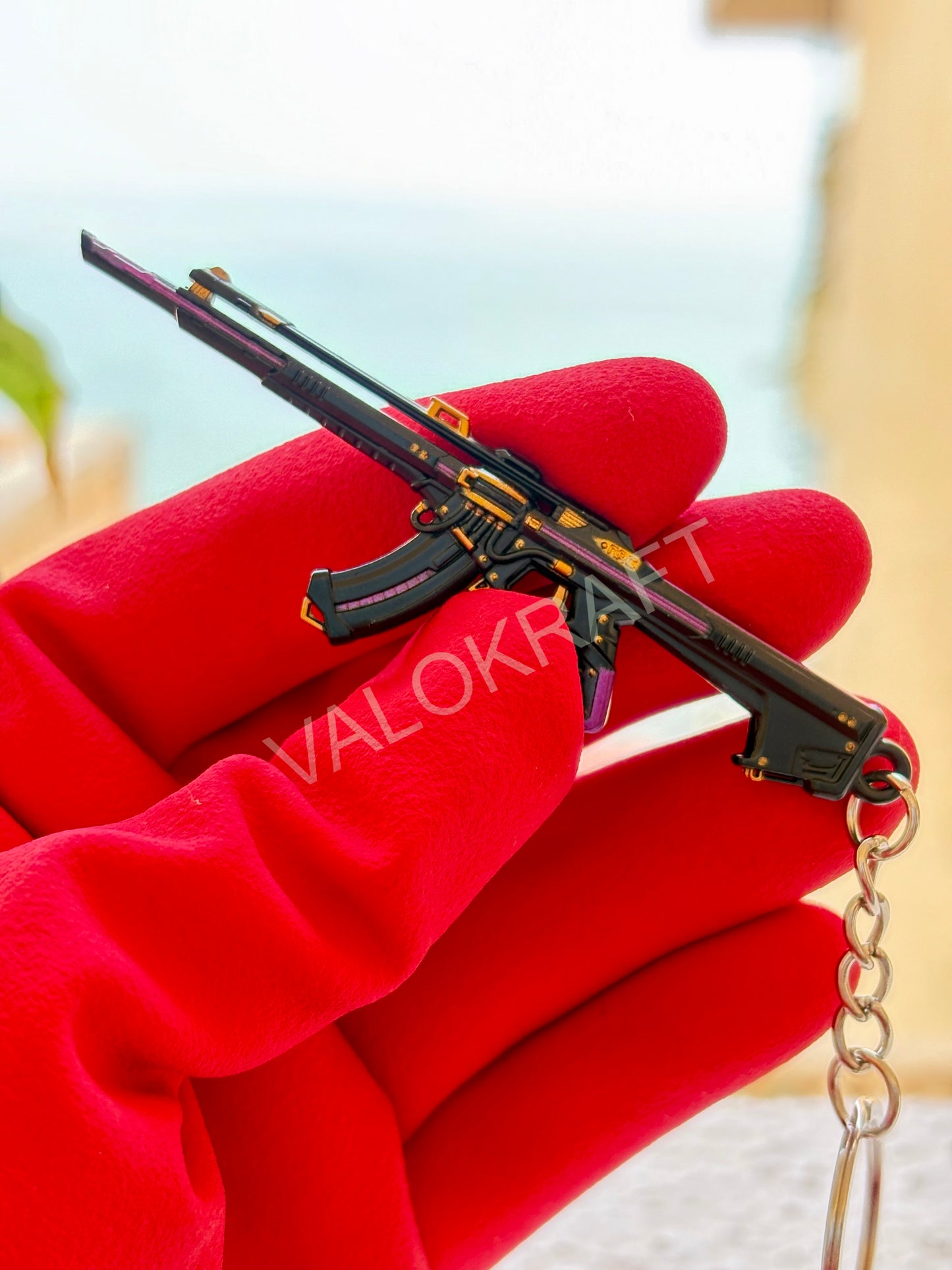 [9 CM] Prelude To Chaos Full Metal Keychain with Ring Replica from the FPS game Valo