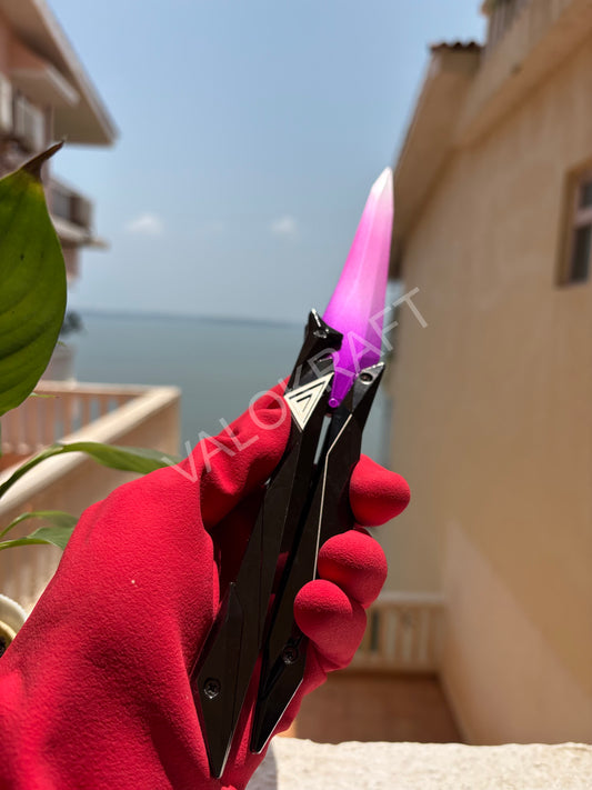 [27 CM] Singularity Butterfly Knife In Cosplay Full Metal Life Size Replica from Valo (Comes with Leather Pouch)