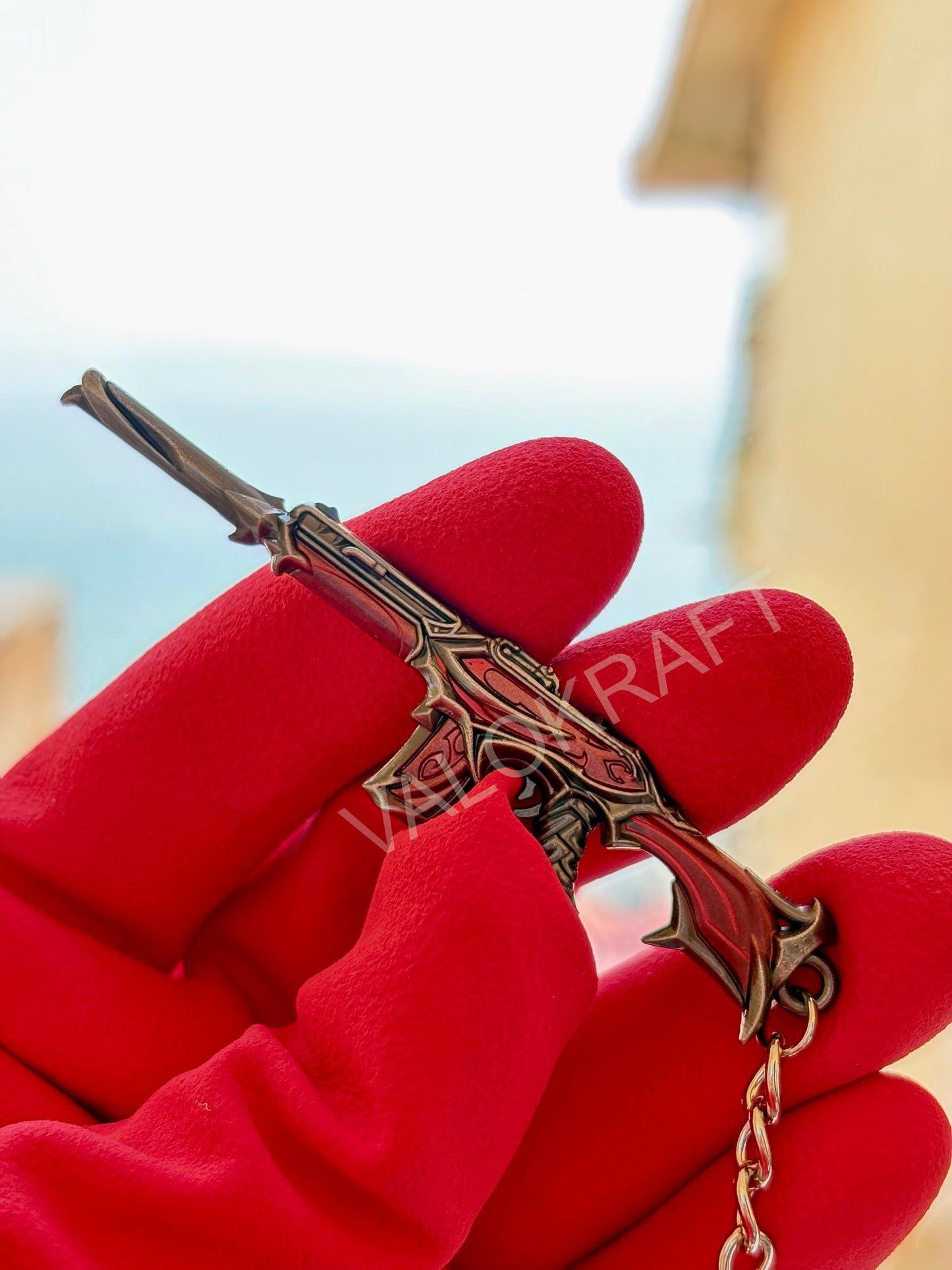 [9 CM] Reaver Phantom Miniature Full Metal Keychain with Ring Replica from the FPS game Valo