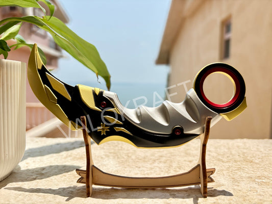 [16 CM] Champions 2021 Karambit  Full Metal Replica from FPS game Valo (Comes with Leather Pouch)