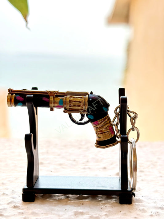 [5 CM] Arcane Sheriff Miniature Full Metal Keychain with Ring, Replica from FPS game Valorant