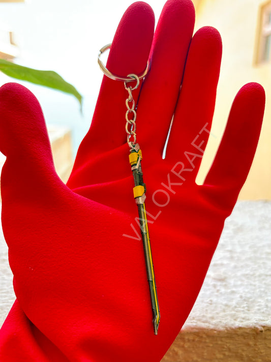 [9 CM] RGX 11Z Pro Blade Miniature Full Metal Keychain with Ring Replica from the FPS game Valo