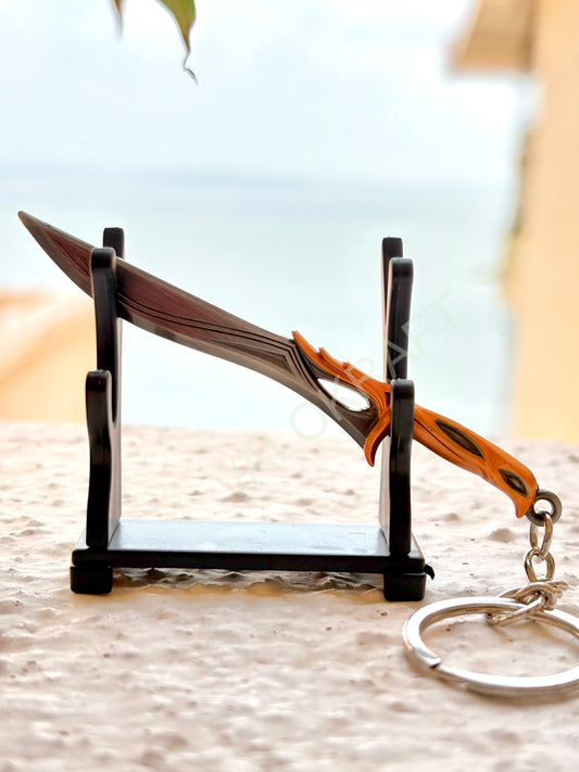 [9 CM] Sovereign Sword Miniature Full Metal Keychain with Ring Replica from the FPS game Valo