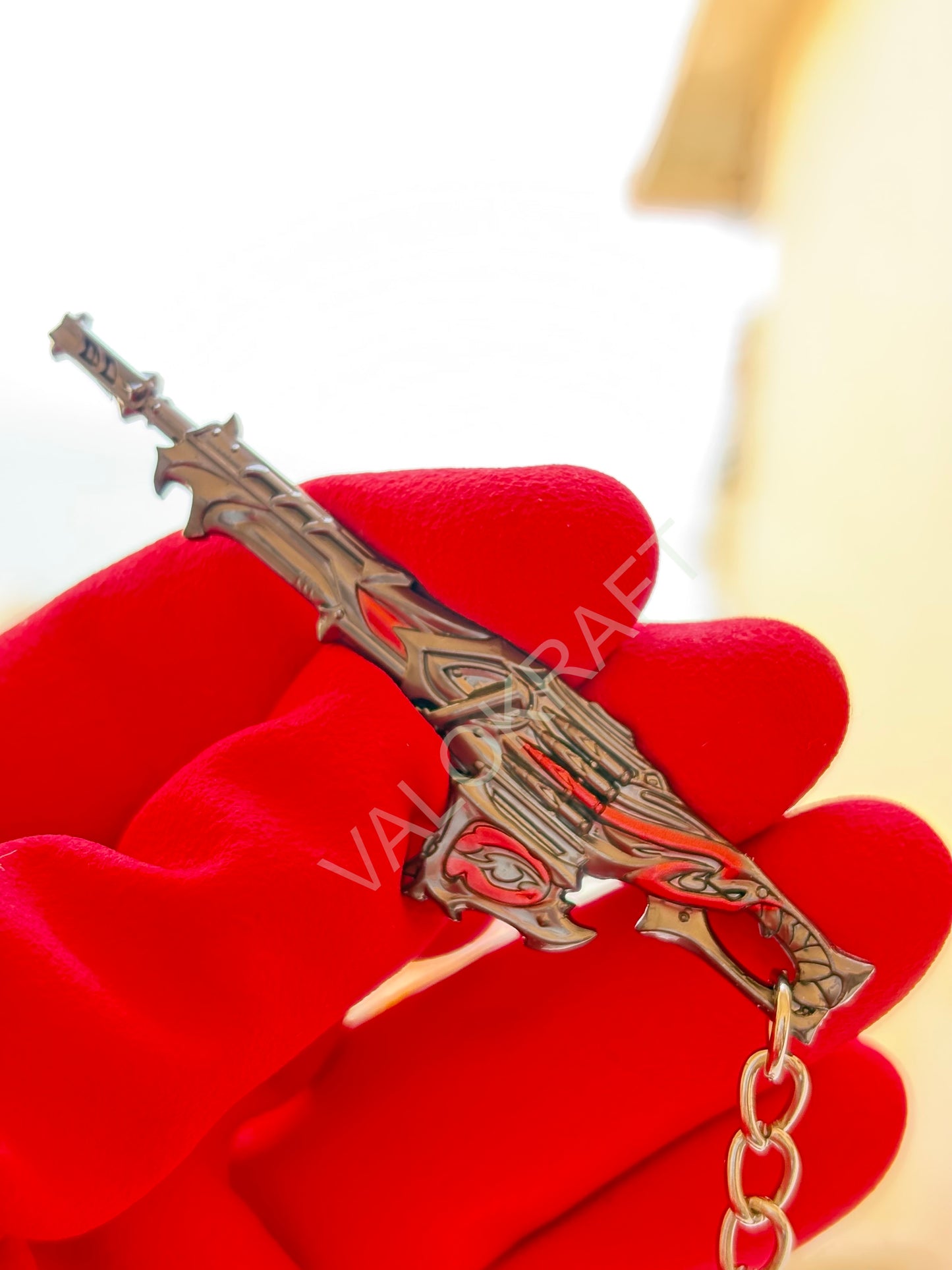 [8 CM] Reaver Odin Miniature Full Metal Keychain with Ring Replica from the FPS game Valo