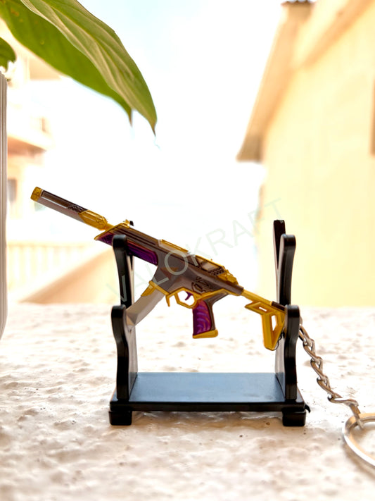 [8 CM] Prime Spectre Miniature Full Metal Keychain with Ring Replica from the FPS game Valo