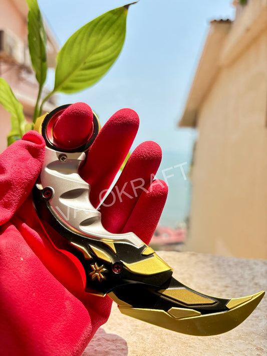 [16 CM] Champions 2021 Karambit  Full Metal Replica from FPS game Valo (Comes with Leather Pouch)