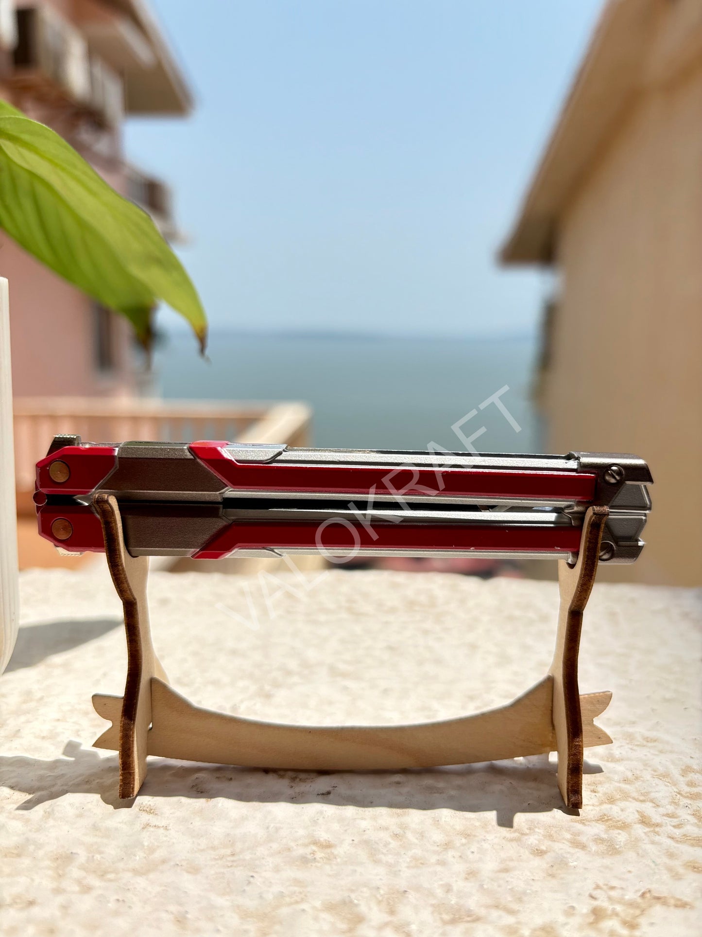 [21 CM] RGX Butterfly Knife Full Metal Replica from FPS game Valo (Comes with Valo Pouch)