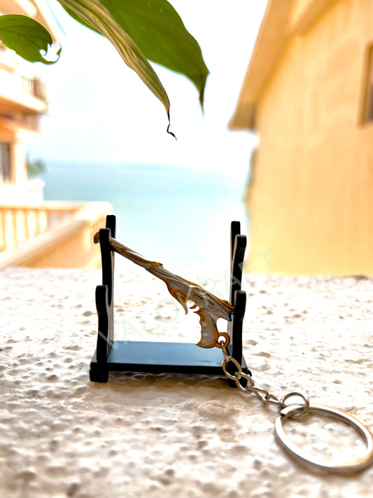 [5 CM] Sovereign Ghost Miniature Full Metal Keychain with Ring Replica from the FPS game Valo