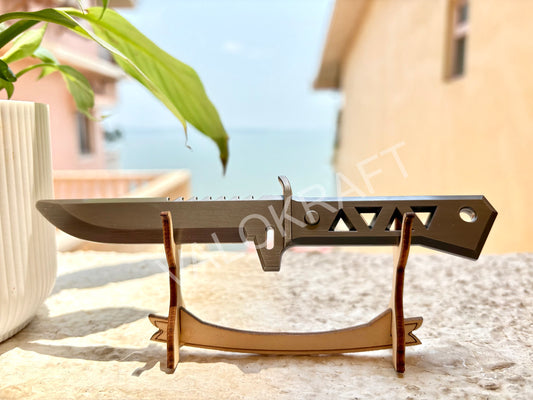 [17 CM] Xenohunter Knife Full Metal Replica from FPS game Valo (Comes with Leather Pouch)