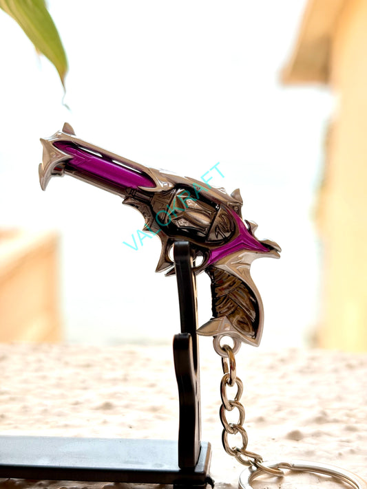 [5 CM] Reaver Sheriff Miniature Full Metal Keychain with Ring, Replica from FPS game Valorant