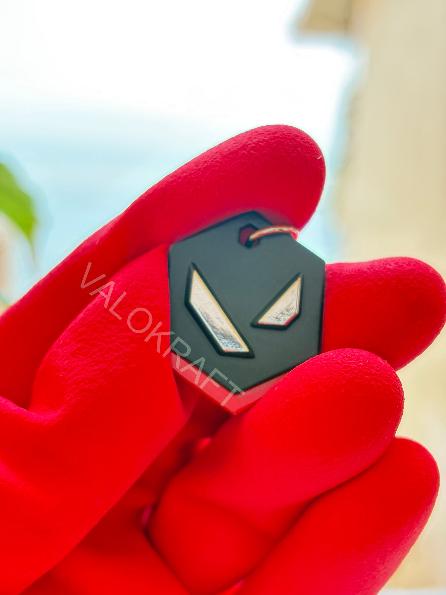 RIOT Gun Buddy Full Metal Keychain with Ring Replica from the FPS game Valo