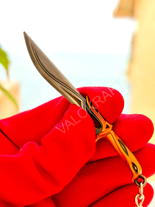 [9 CM] Sovereign Sword Miniature Full Metal Keychain with Ring Replica from the FPS game Valo