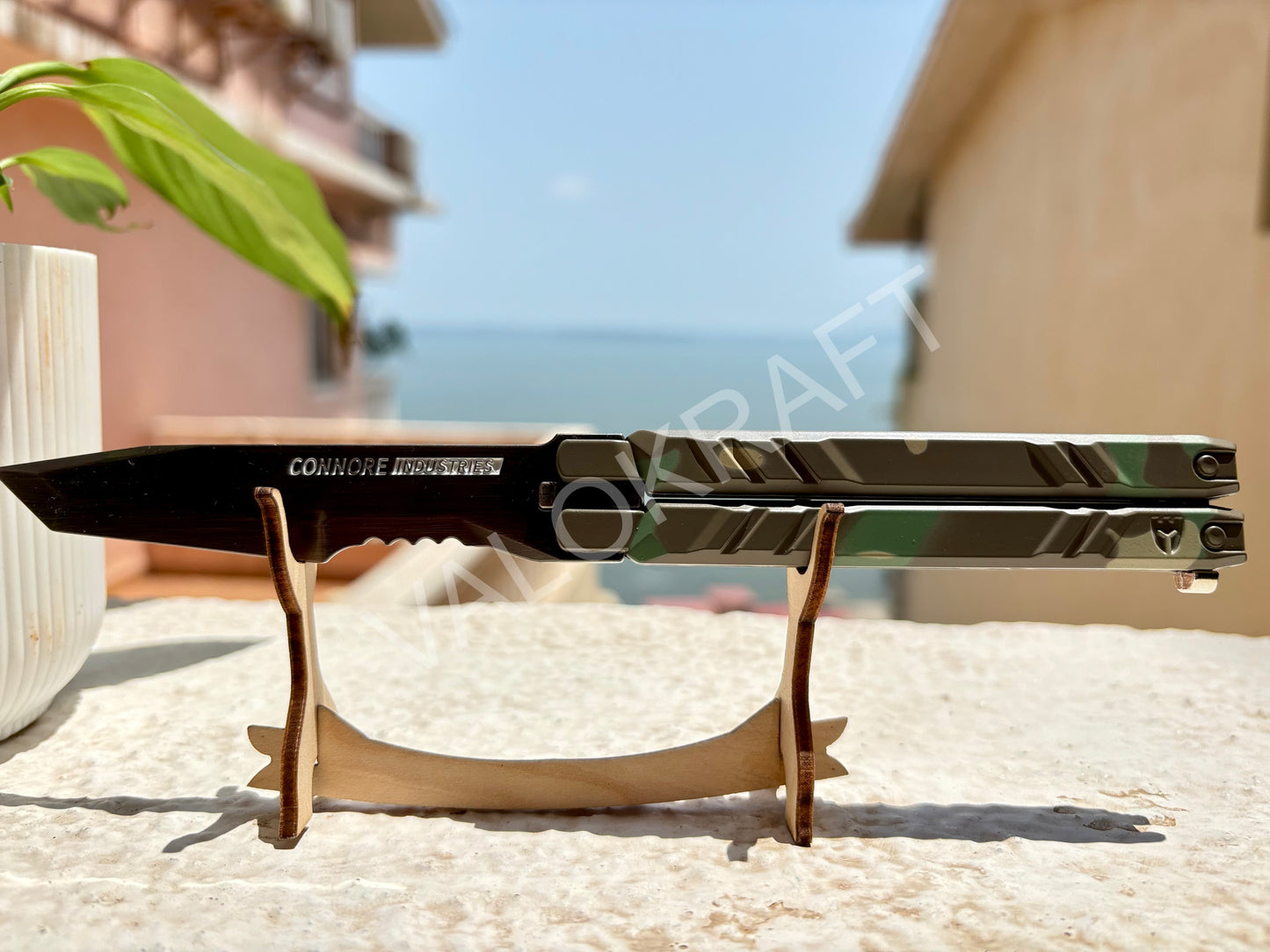 [21 CM] Recon Balisong Butterfly Knife Full Metal Blunt Cosplay Item from Valo