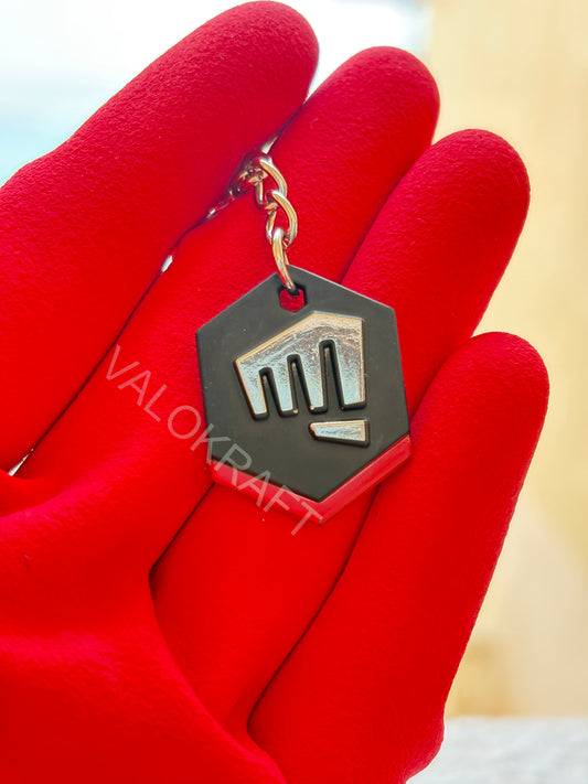 RIOT Gun Buddy Full Metal Keychain with Ring Replica from the FPS game Valo