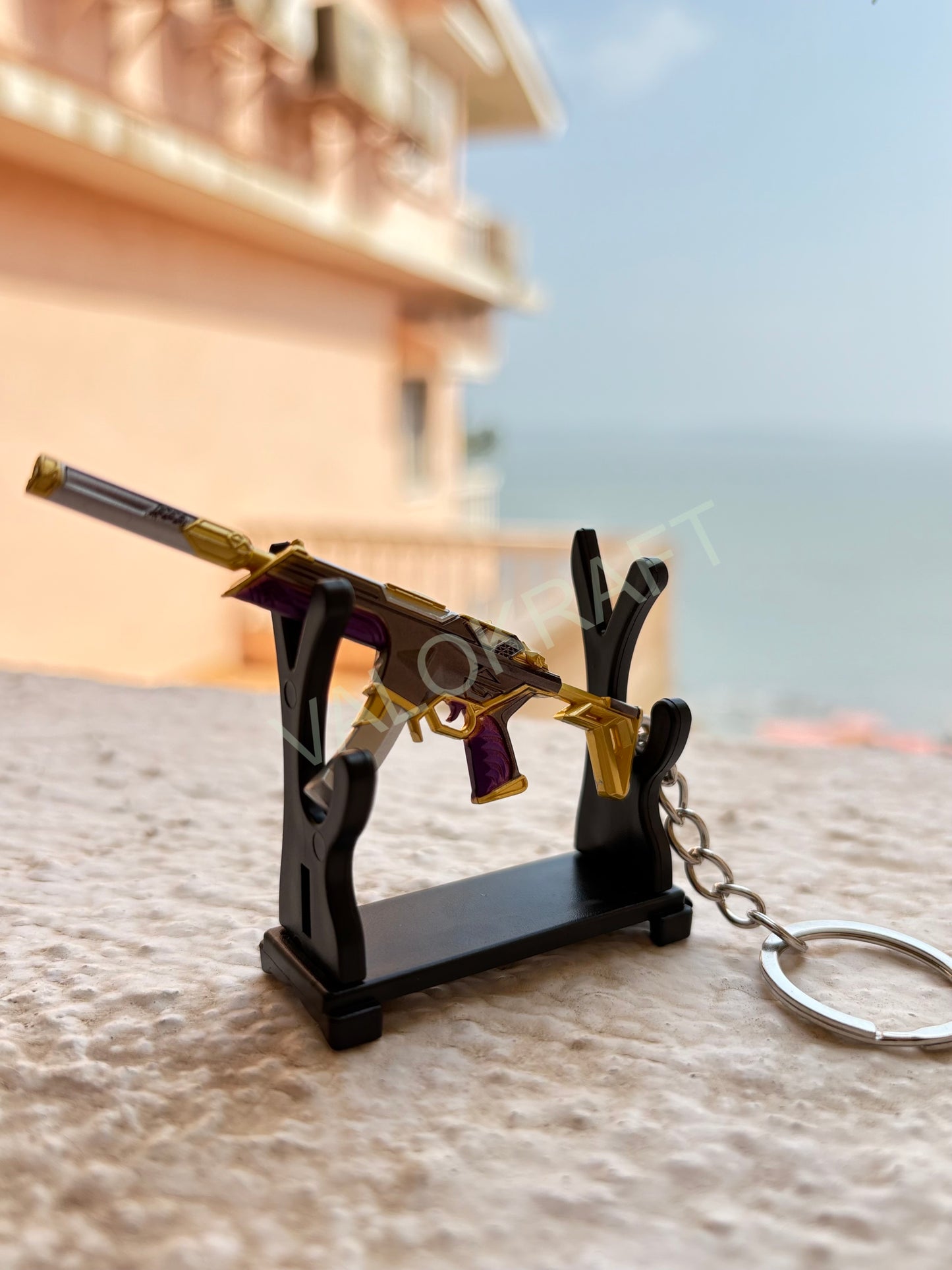 [8 CM] Prime Spectre Miniature Full Metal Keychain with Ring Replica from the FPS game Valo