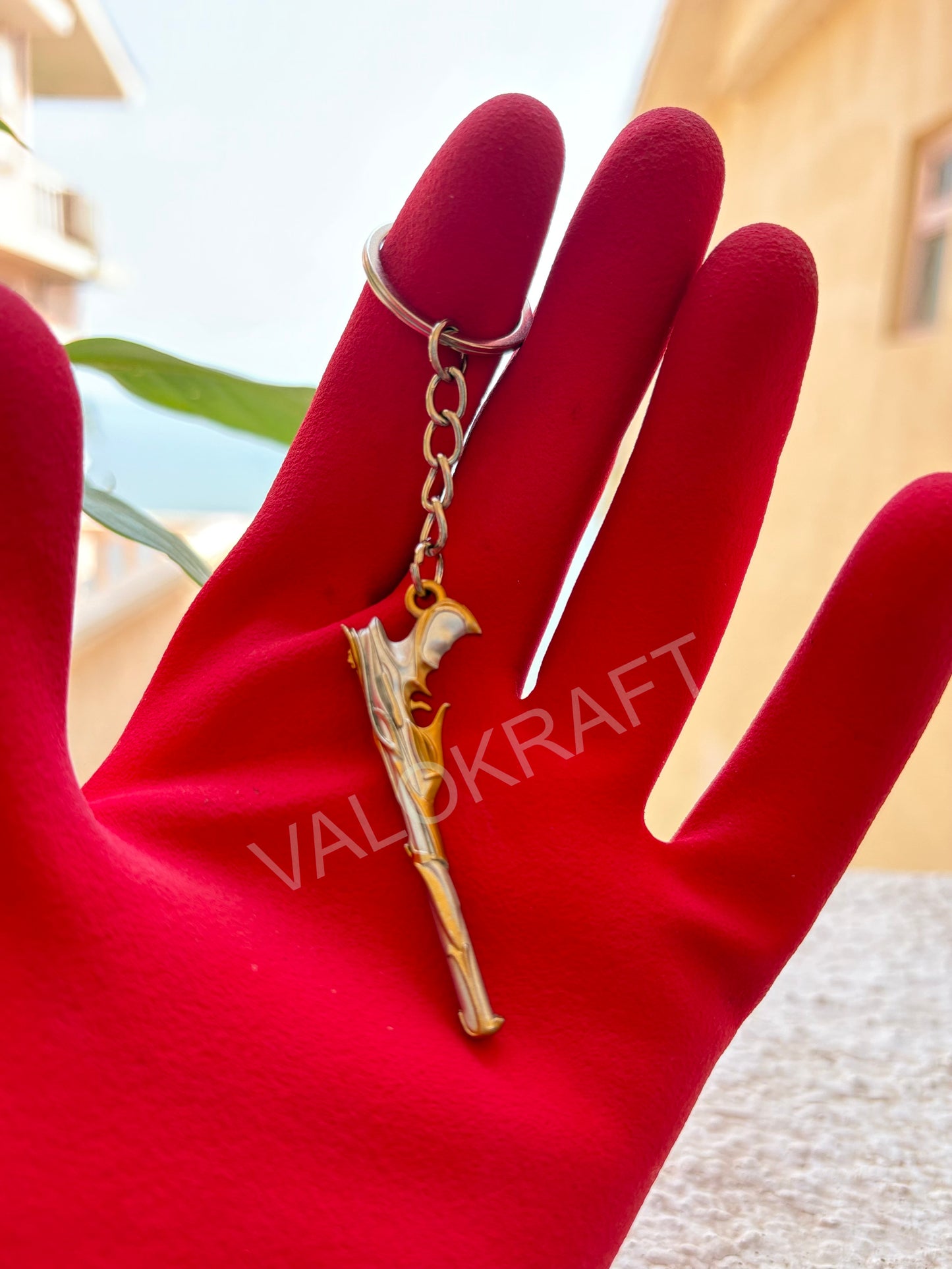 [5 CM] Sovereign Ghost Miniature Full Metal Keychain with Ring Replica from the FPS game Valo