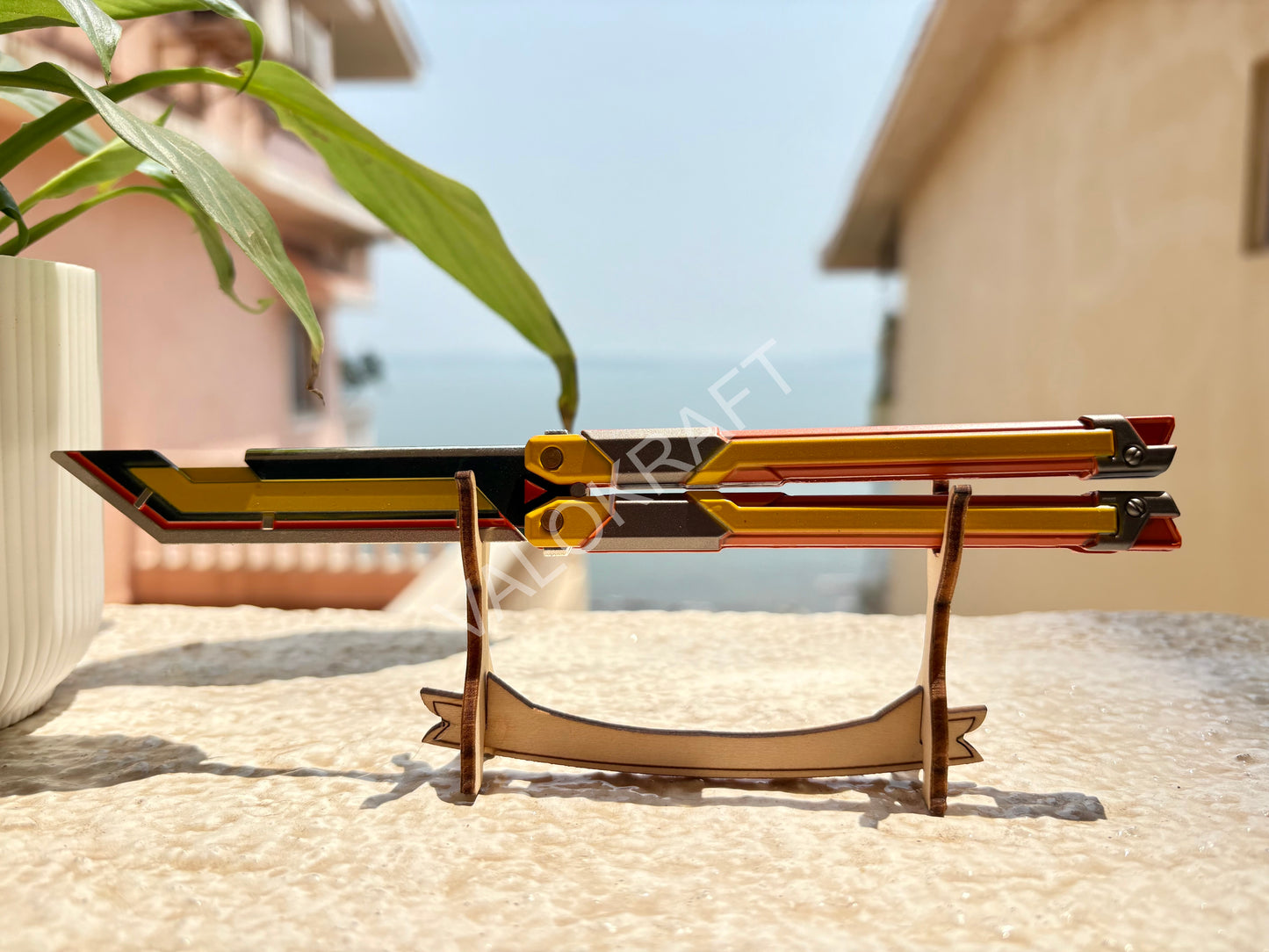 [21 CM] RGX Butterfly Knife Full Metal Replica from FPS game Valo (Comes with Valo Pouch)