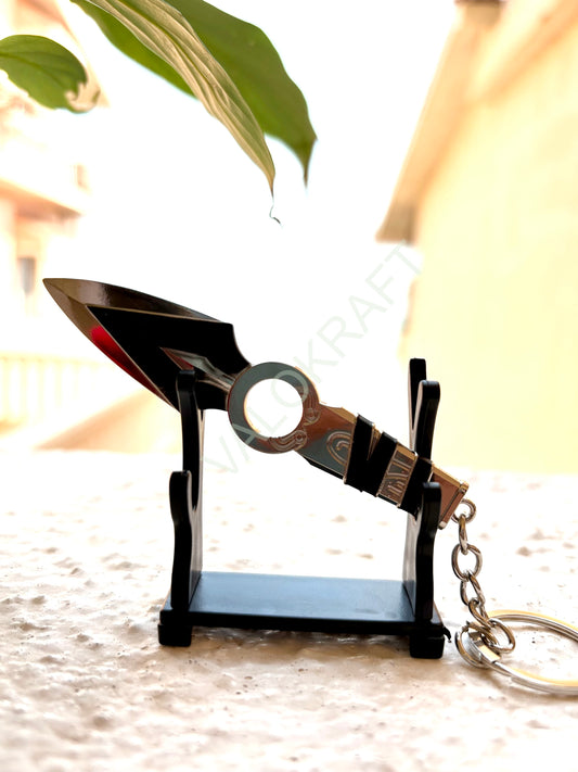 [9 CM] Jett Kunai Knife Miniature Full Metal Keychain with Ring Replica from the FPS game Valo