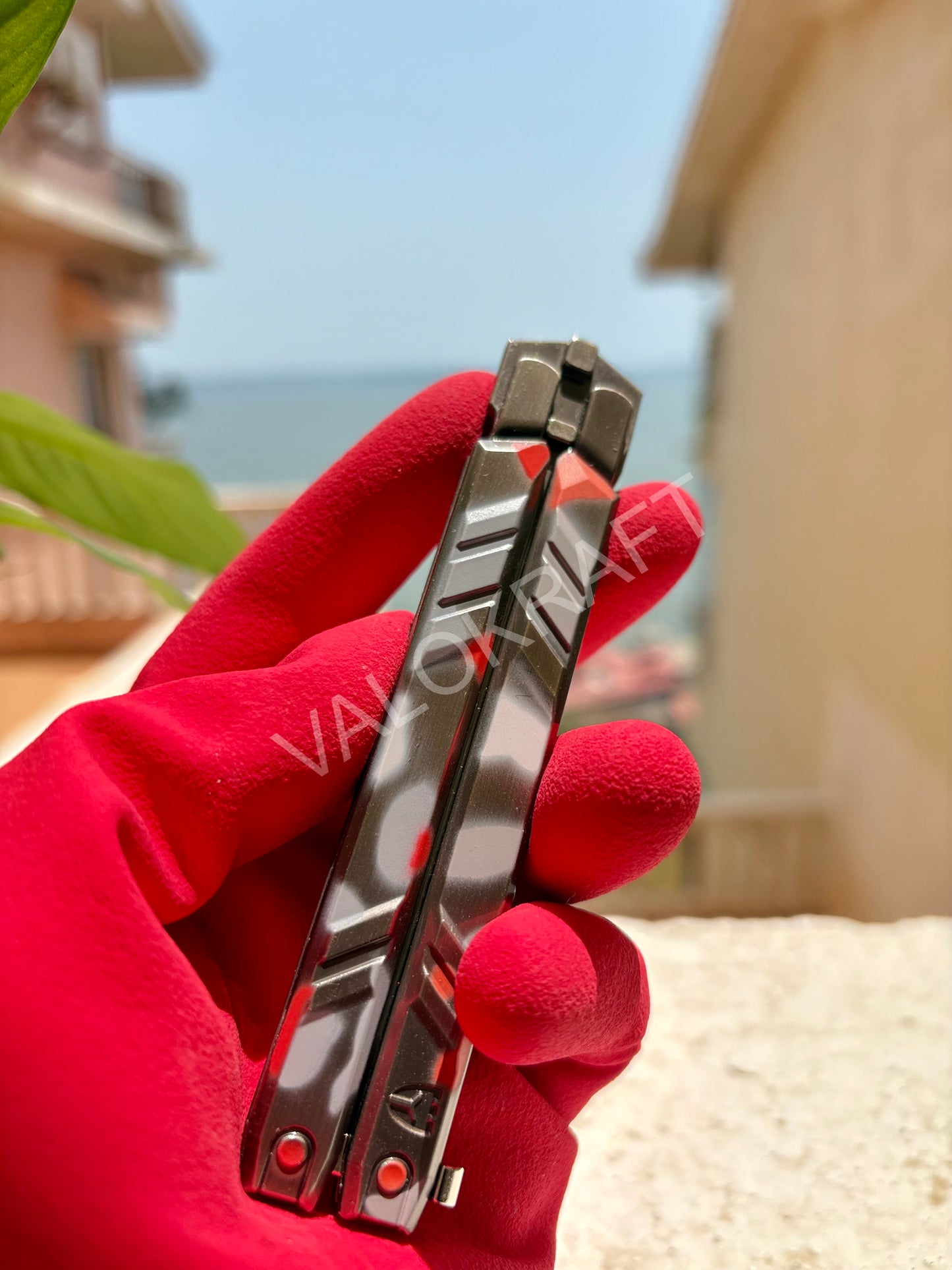 [21 CM] Recon Balisong Butterfly Knife Full Metal Blunt Cosplay Item from Valo