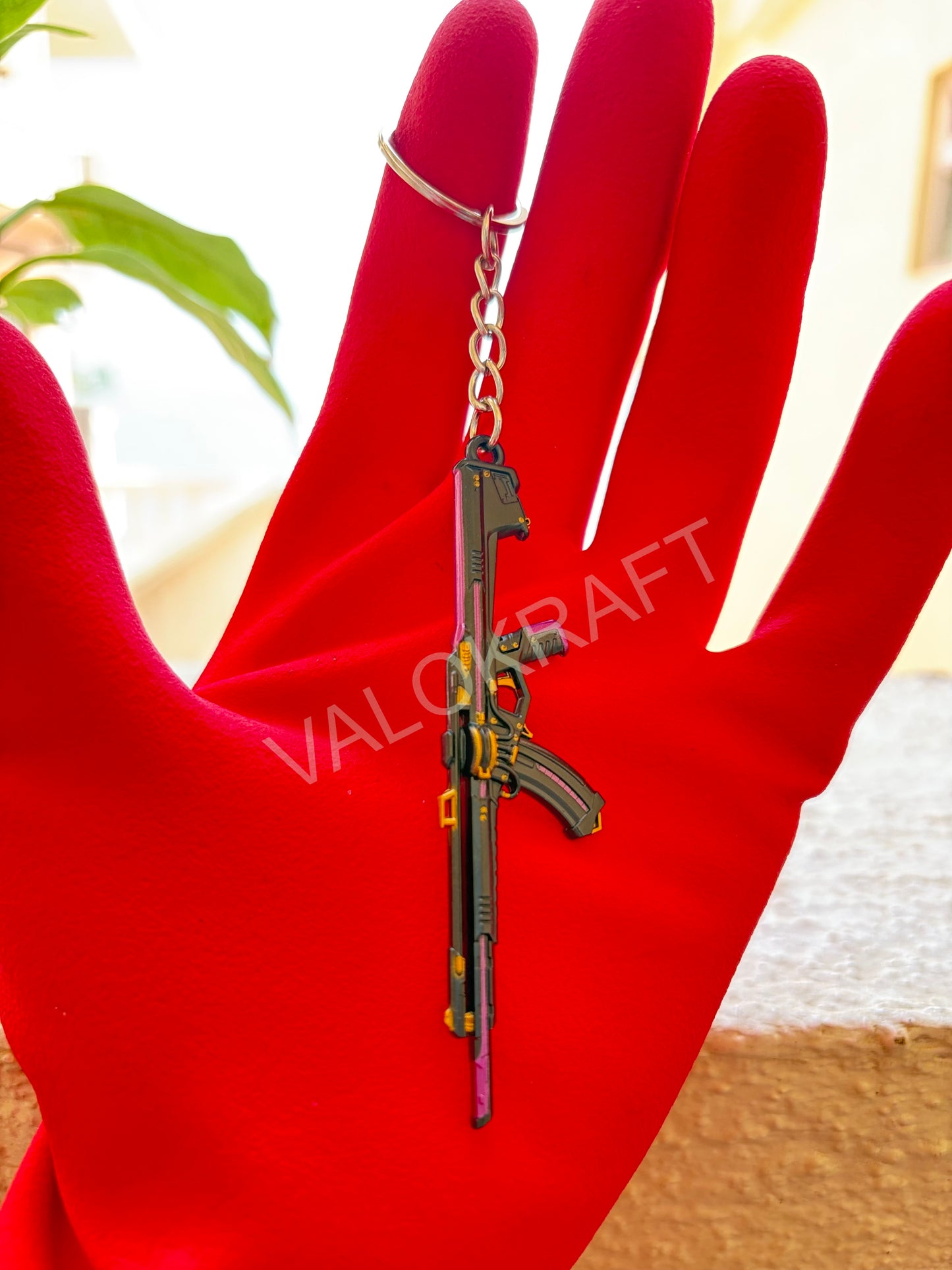 [9 CM] Prelude To Chaos Full Metal Keychain with Ring Replica from the FPS game Valo