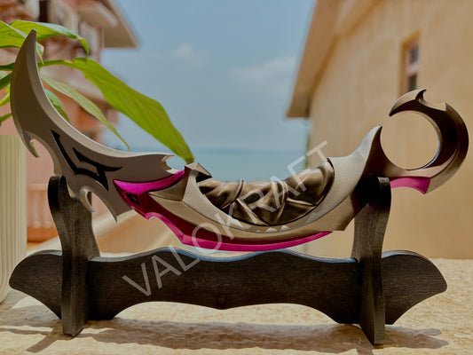 [22 CM] Reaver Karambit Full Metal Life Size Replica from FPS game Valo (Comes with Leather Pouch)